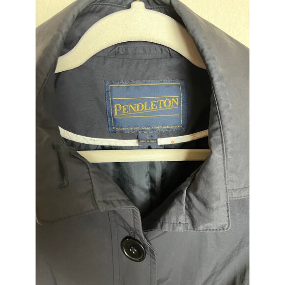 Pendleton | Vintage Women's Size L Trench Coat Black - Picture 3 of 7